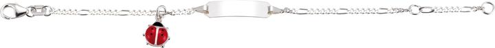 Produktbild Caroussel ID-Bracelet Figaro mit eingehängtem Marienkäfer 14 cm (14 cm, Silber)