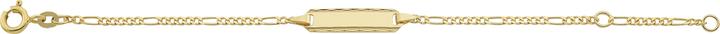 Actual product image Caroussel ID-Bracelet Figaro, Schild mit diamantiertem Rand 14 cm (14 cm, Gold)