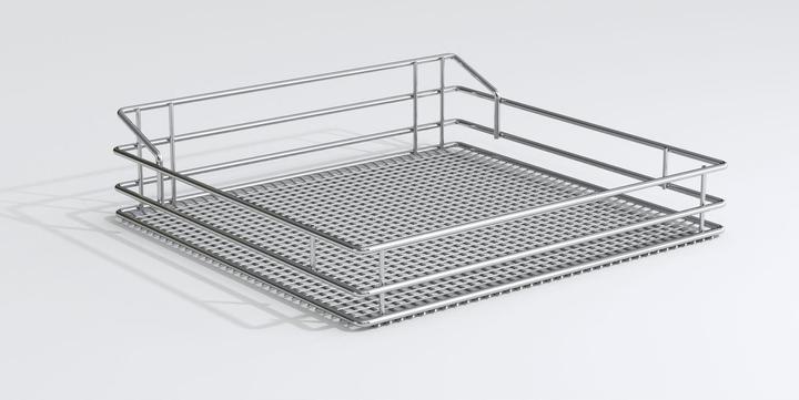 Vauth-Sagel Gate Saphir Einzelkorb Küchenorganizer Breite 450 mm Stahl silber