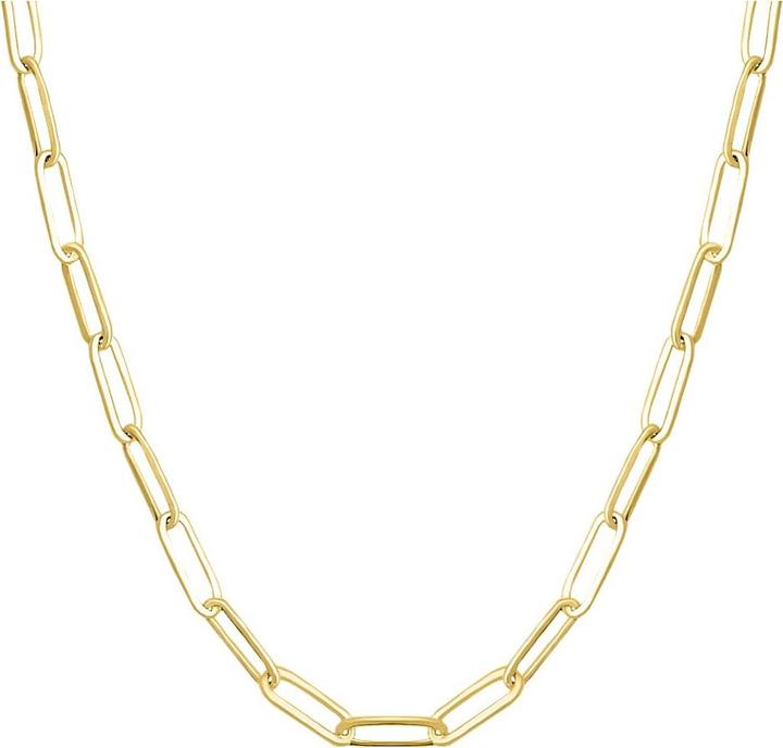 Actual product image Candy Paper clip necklace Sanda, 925 sterling silver, gold plated (18k gold-plated, 925 sterling silver, 42 - 45 cm)