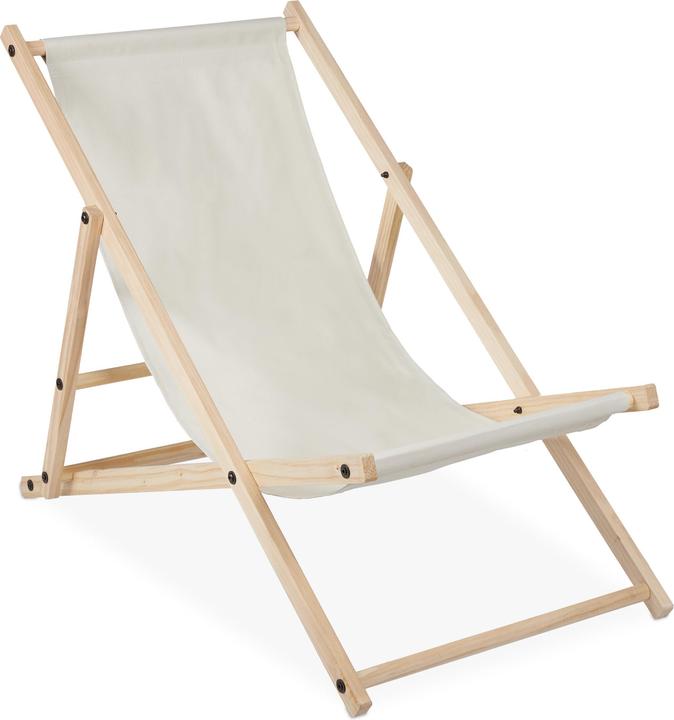 Immagine prodotto Relaxdays Sdraio legno, pieghevole (93.50 cm)