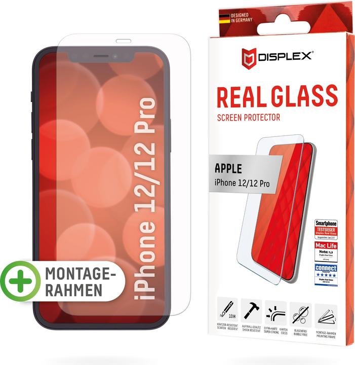 Produktbild Displex Real Glass, 2D Panzerglas (1 Stück, Realme 12 Pro+, Apple iPhone 12)