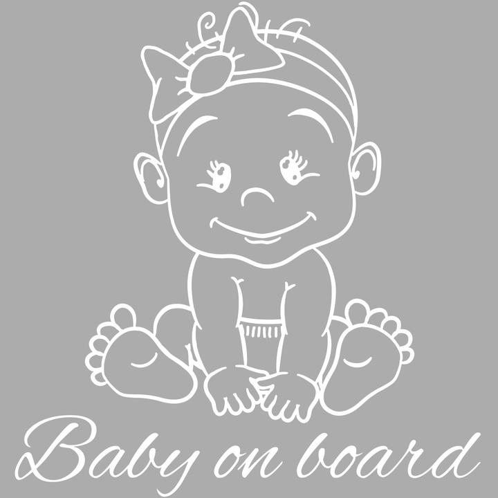 Actual product image Babystar Baby Car Sticker Sweet Smile Girl - White