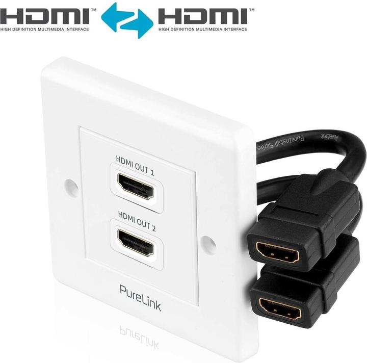Actual product image Purelink PureInstall HDMI wall box 2 compartment