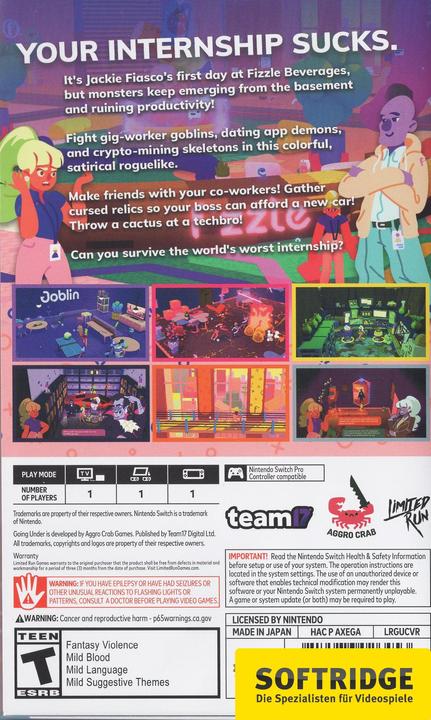 Immagine prodotto Team17 Andare sotto - I tirocini sono un problema -US- (Switch, Switch Lite, Switch OLED, EN)