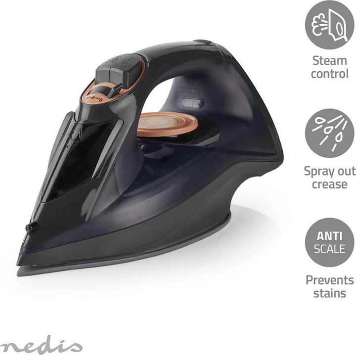 Actual product image Nedis Iron | 2200 W | Steam Shot | Ceramic | 0.26 l (2200 W, 0.01 g/min)