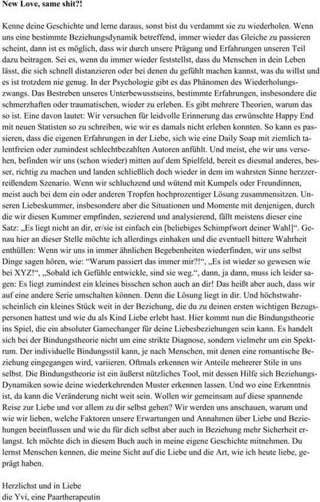 Image du produit New love, same shit?! (Allemand, Yvi Blum, 2024)