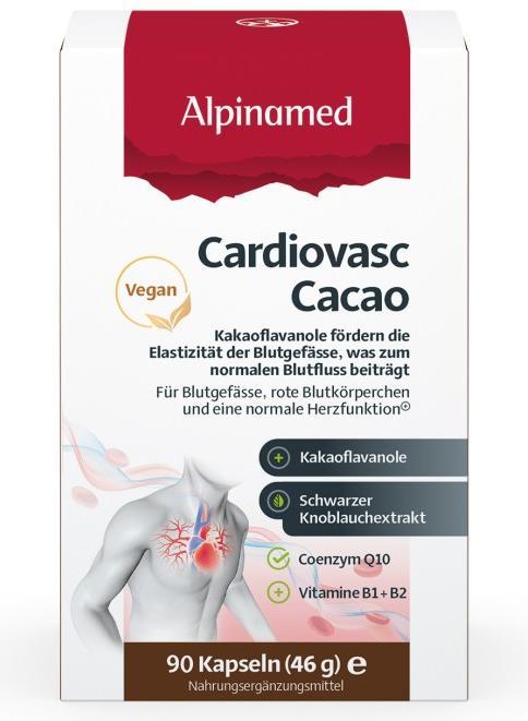 Actual product image Alpinamed Cardiovasc Cacao Caps 90 Capsules (90 Piece, Capsules, 93 g)