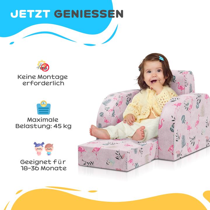 Actual product image Aiyaplay Kindersessel Schaumstoff, Polyester Rosa (Child armchair)