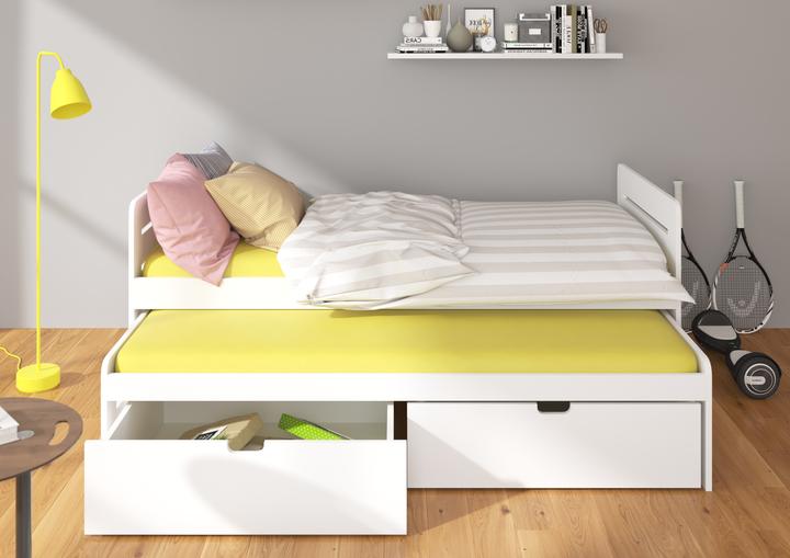 Actual product image ADRK Furniture Double bed with mattresses TOMI 200x90 (200cm x 90cm)