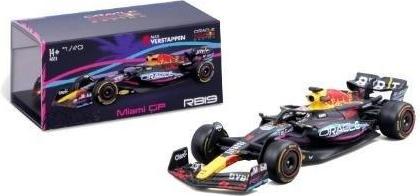 Image du produit Bburago Diecast 1:43 Formula Racing in Acrylic Box Red Bull RB19 Miami GP #Max Verstappen Ages 14+