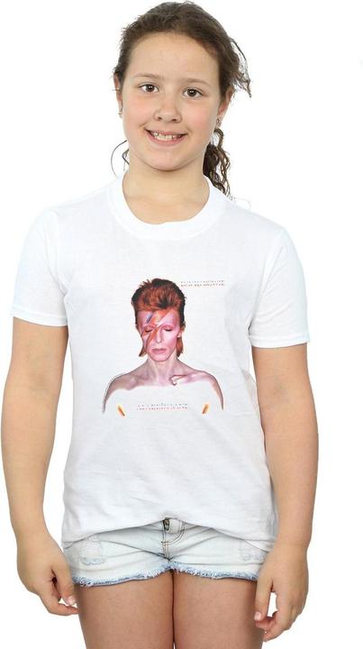Actual product image David Bowie Girls Aladdin Sane Version Cotton T-Shirt (116)