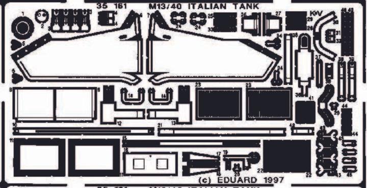 Actual product image Eduard M13/40 Tank Detail Kit