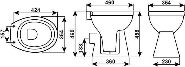 Immagine prodotto Cornat WC di lavaggio Comfort, senza bordo