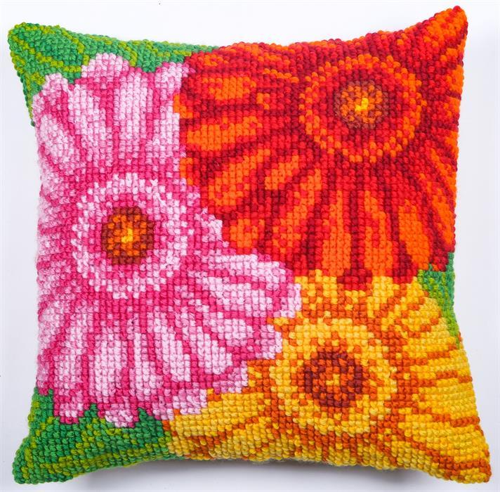 Immagine prodotto Craft Buddy Set di cuscini con ricamo a croce Rising Flowers, 43x43 cm