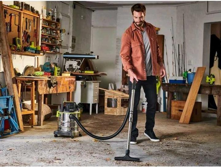 Actual product image Ryobi R18WDV-0 vacuum 18V One + Black, Green (Wet dry vacuum cleaner)