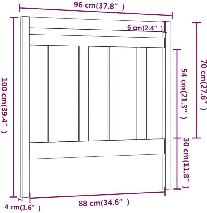 Actual product image VidaXL Daisi (96 x 4 x 100 cm)