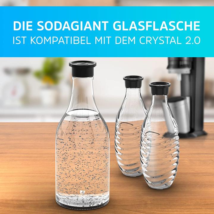 Produktbild Lichtenwerk 2x Premium Glasflasche kompatibel mit Sodastream Crystal 2.0