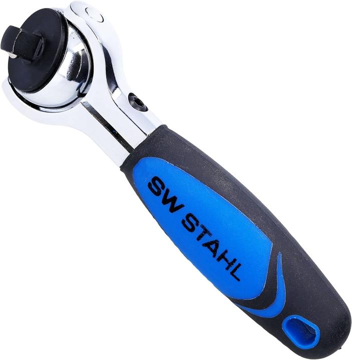 Produktbild SW-Stahl 05715L Umschaltknarre 1/4 Zoll I 270 Grad Schwenkkopf I Mini Ratsche I feinverzahnt mit 72 (1/4")