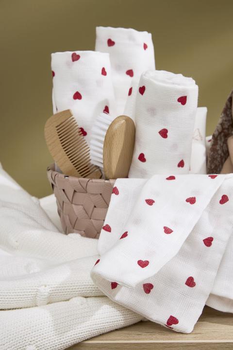 Actual product image Meyco Sweet Heart washing gloves - pack of 3