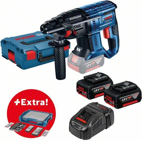Image du produit Bosch Professional GBH 18V-20, 2 x 5.0Ah batterie incl. L-BOXX + 68 pcs. accessoires (Fonctionnement sur batterie)