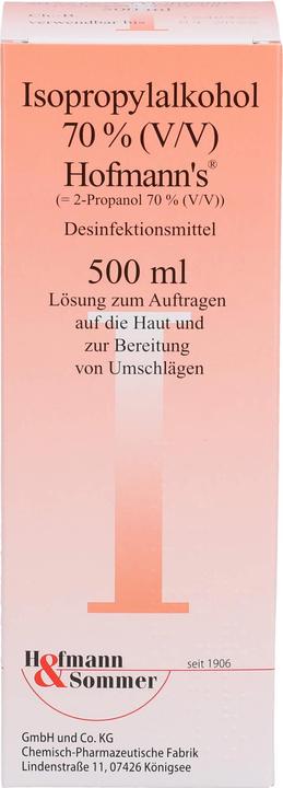 Actual product image Isopropyl alcohol 70% 's, 500 ml solution (500 ml)