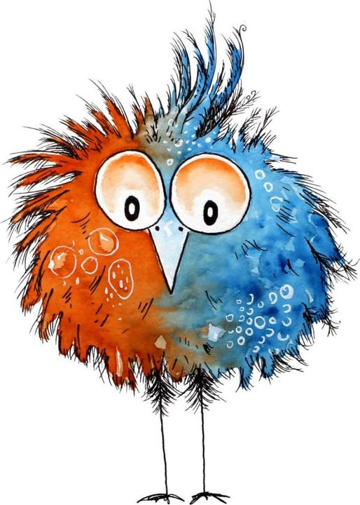 Produktbild Trenddeko Schräger Vogel 02 (36 x 50 cm)
