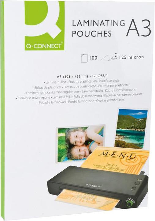 Actual product image Q-Connect Laminating films glossy (A3, 100 Piece, 125 µm)