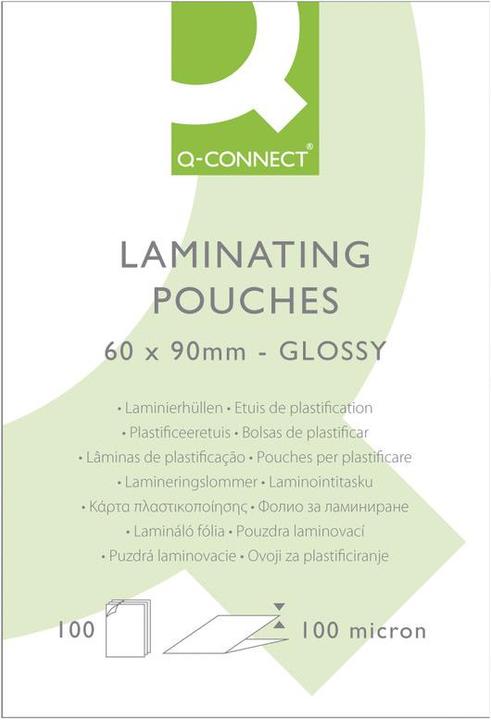 Produktbild Q-Connect Laminierfolien glänzend (Kreditkarte, 100 Stück, 100 µm)