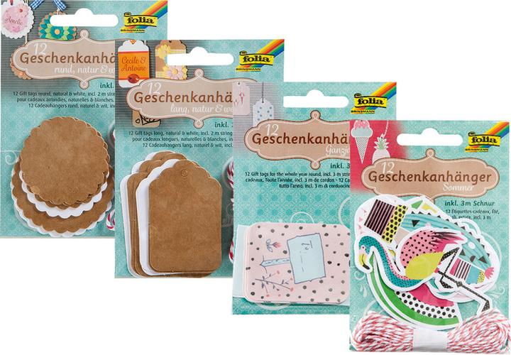 Image du produit Folia Étiquette cadeau (Décoration pour cadeau, 12 x)