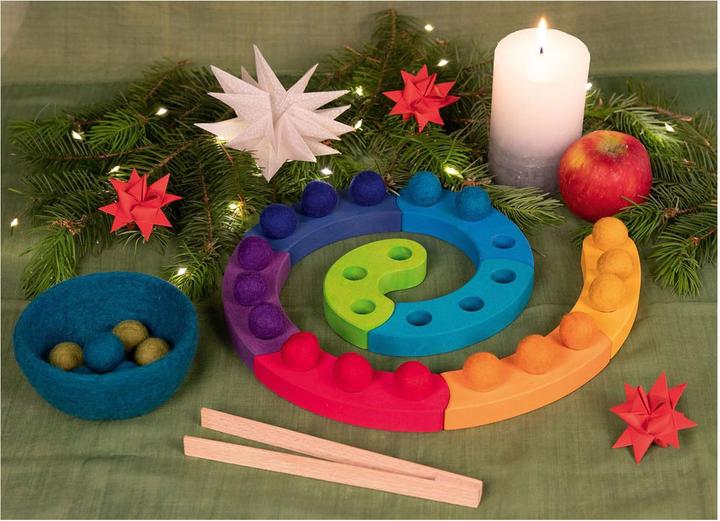 Immagine prodotto Goki Spirale di legno per l'ordinamento dei colori, 29 pezzi.