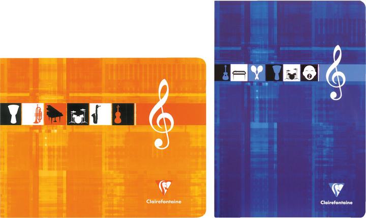 Produktbild Clairefontaine Notenheft (17 x 22 cm, Liniert, Harter Einband)