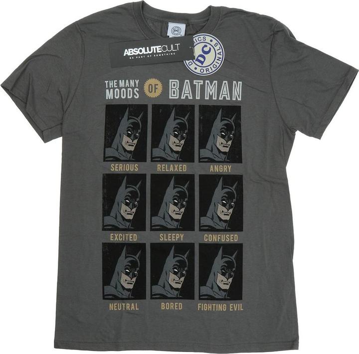 Actual product image Mens The Many Moods Of Batman T-Shirt (L)