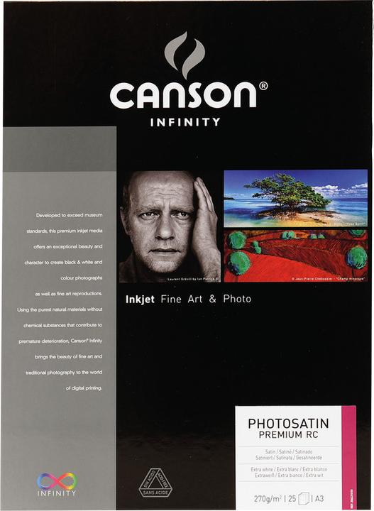 Canson Carta fotografica Infinity PhotoSatin Premium RC (270 g/m², A3, 25 x)