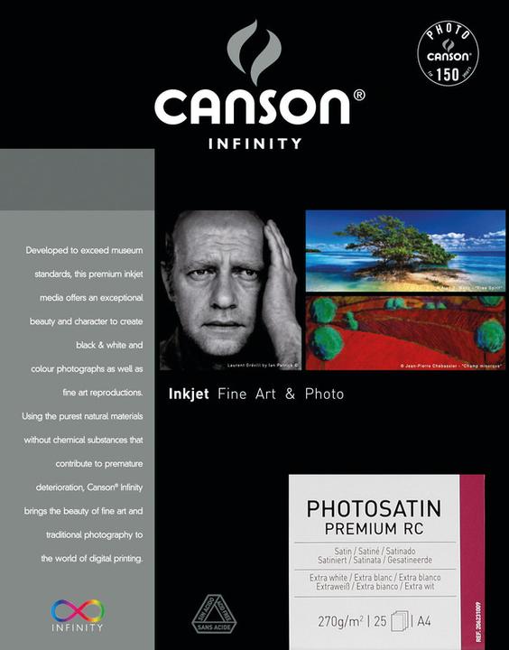 Image du produit Canson Papier photo Infinity PhotoSatin Premium RC (270 g/m², A3, 25 x)