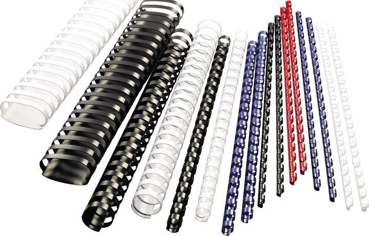 Image du produit GBC Dos du cartable 8mm, 21 anneaux, blanc, 100 pcs.