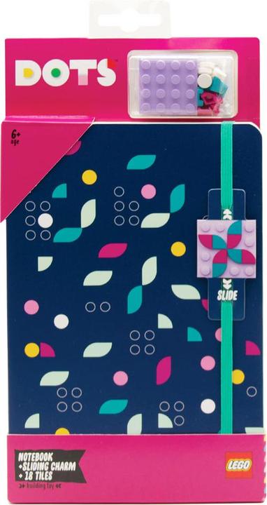 Produktbild LEGO DOTS Softcover Notizbuch mit verschiebbarem Charm und 18 Teilen (52796)