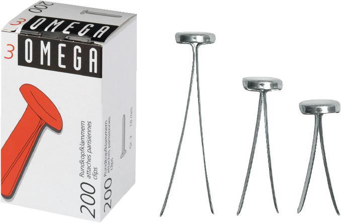 Produktbild Omega Rundkopfklammern (200 x)