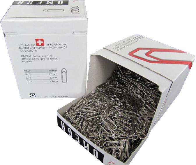 Produktbild Omega Büroklammern (1000 x)