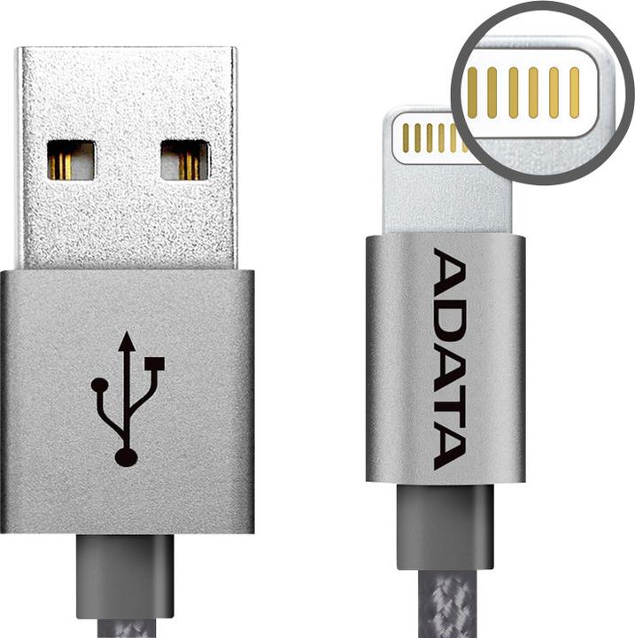 Actual product image Adata Lightning charging cable (1 m, USB 2.0)