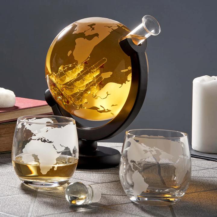 Produktbild Oak & Steel Whisky Gläser und Dekanter Set Globus (1.50 l)