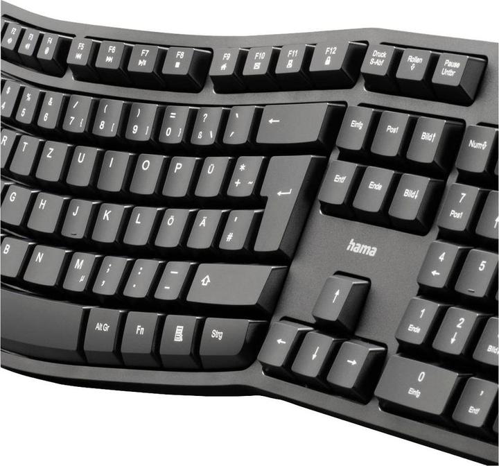 Actual product image Hama EKC-400 with palm rest, black (DE, Cable)