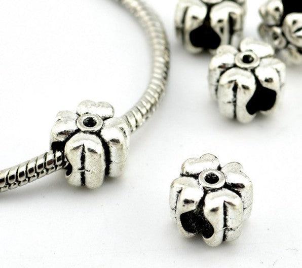 Hermex Kleeblatt Glücksbringer Bead - Silbrig (Zinklegierung)