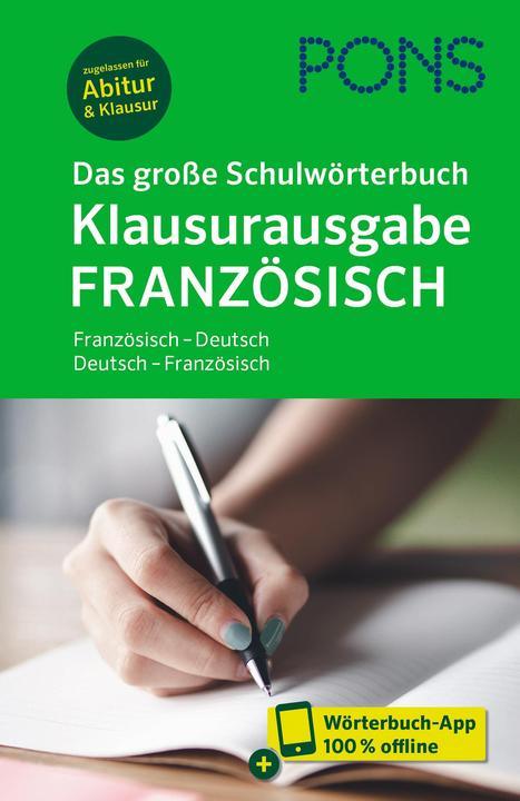 Produktbild Das grosse Schulwörterbuch Klausurausgabe Französisch (Deutsch, PONS, 2023)