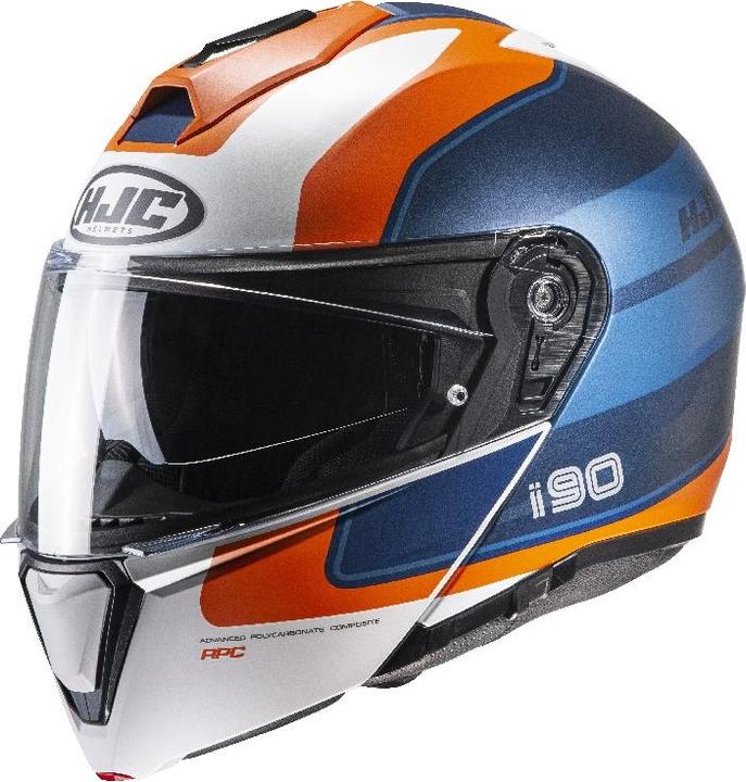 Matt, Blau, Weiss, Orange