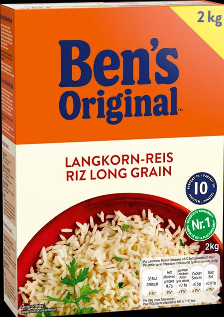 Actual product image Ben's Original Dry long grain 10 min Loose 2kg (2000 g)