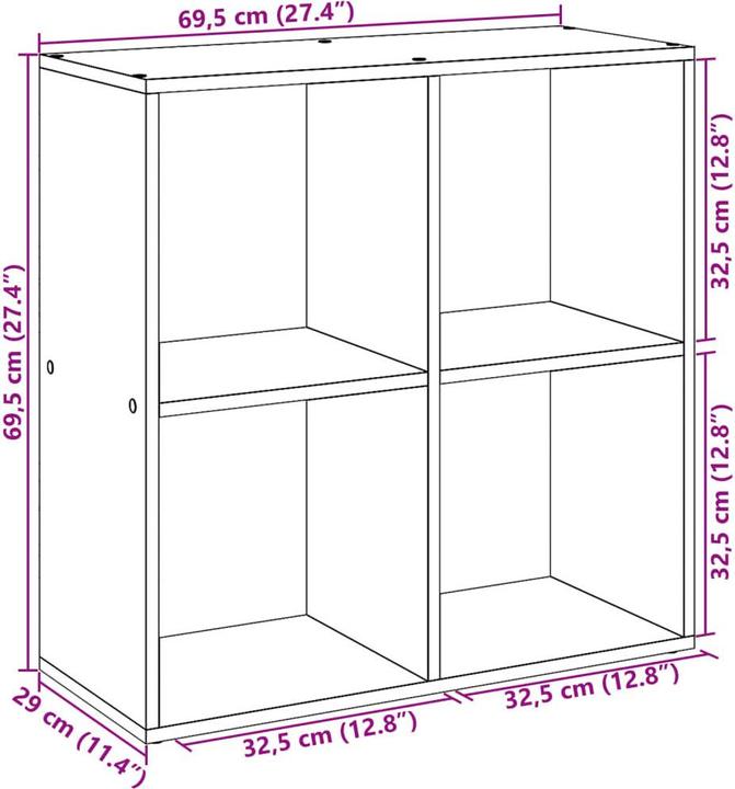Immagine prodotto VidaXL Divisorio per ambienti (69,5 x 29 x 69,5 cm)