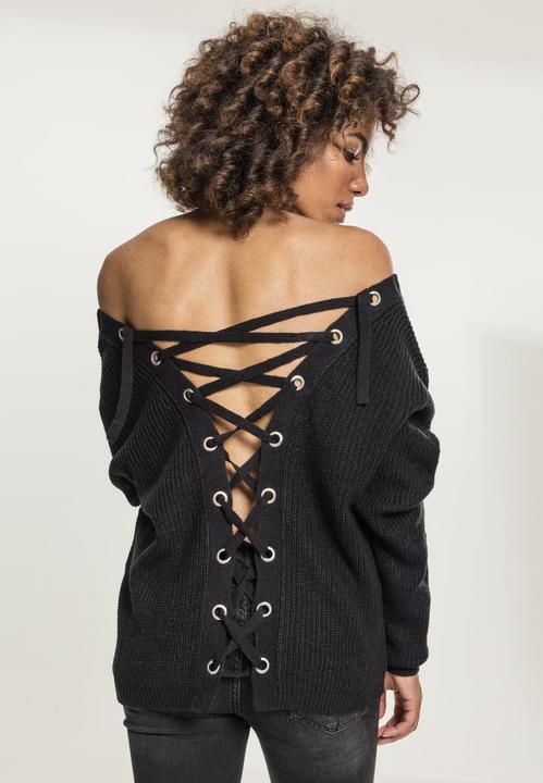 Actual product image Urban Classics Ladies Back Lace Up Sweater (XS)