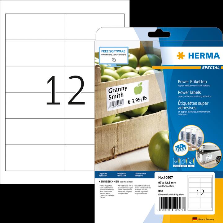 Produktbild HERMA Power Etiketten A4