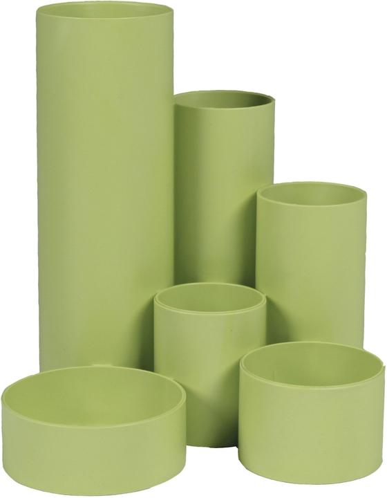 Produktbild Metzger&Mendle M&M Stiftehalter Schreibtisch-Boy verde (hellgrün) Polystyrol 6 Fächer 12,9 x 13,9 x 14,7 cm